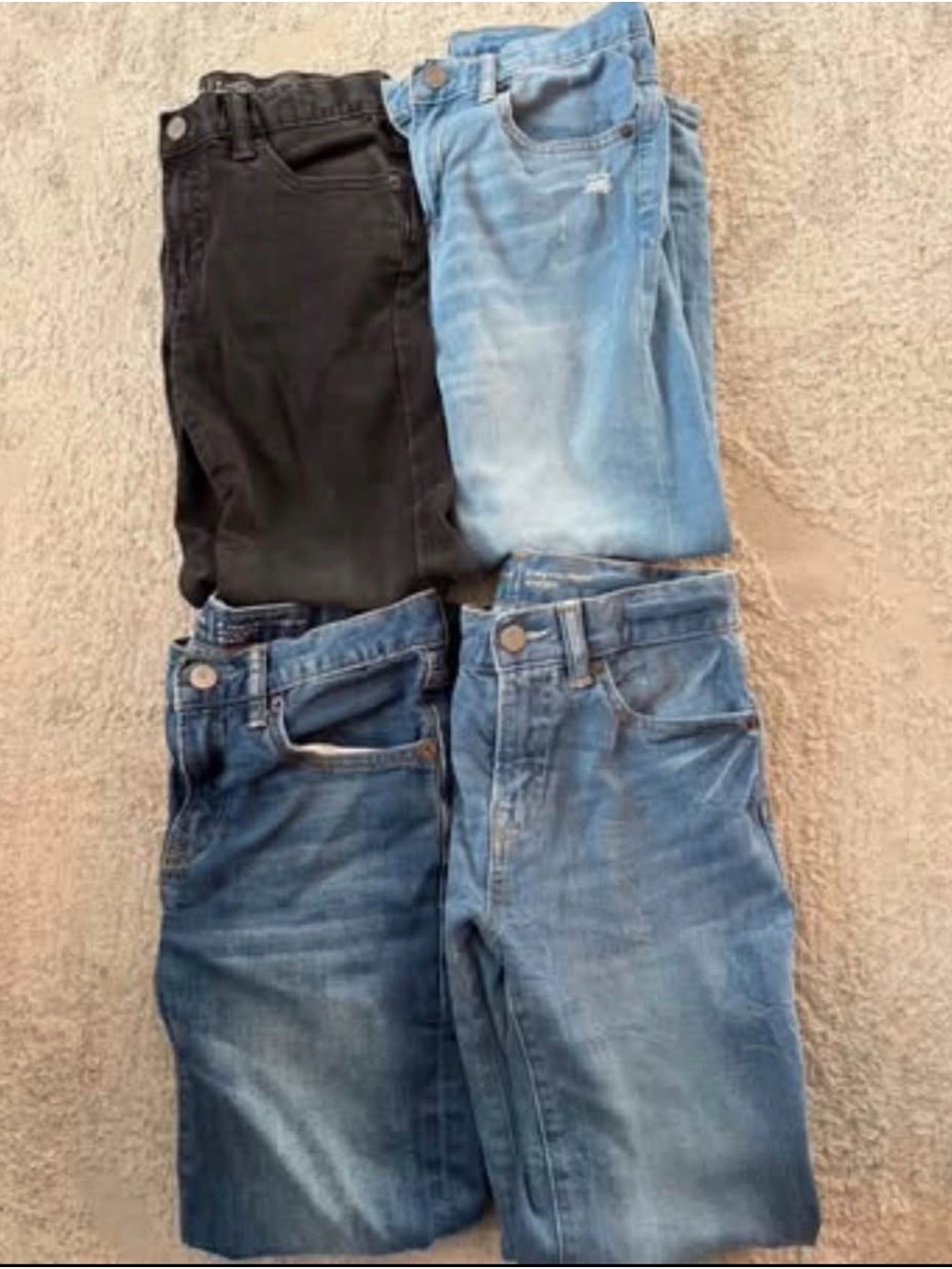 GAP boys size 8 Jeans - Black and Various Blue Washes